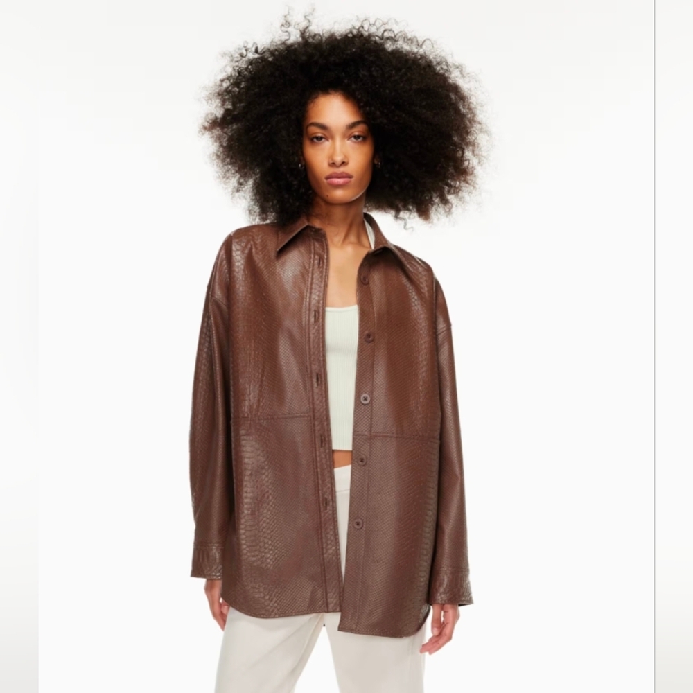 🔥 66% OFF — Babaton Pelli Shacket, Pinecone Brown, Size XS! New W/O Tags 🤎